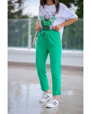 Laluvia Grüne Hose Aus Ripsspitze Für Damen