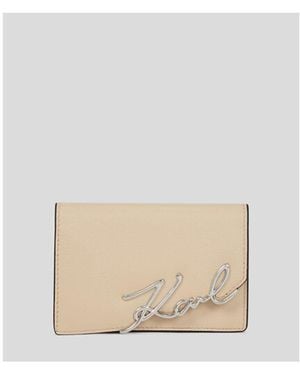 Karl Lagerfeld Signatur Sm Cartera Für Damen - Weiß