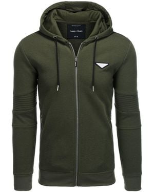 Ombre Kapuzenjacke Mit Reißverschluss Für Herren - Grün