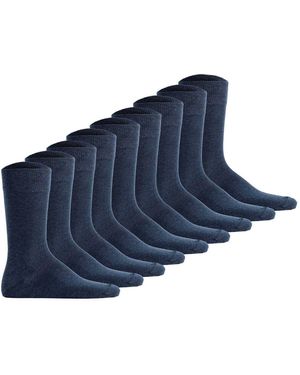 Hudson Jeans Socken, 9Er Pack Simply, Basic Socken, Einfarbig - Blau