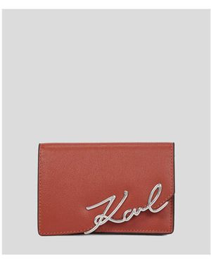 Karl Lagerfeld Signatur Sm Cartera Für Damen - Weiß