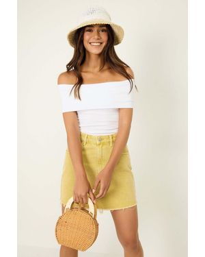 No Matter What Off Shoulder Blouse Für Damen - Natur