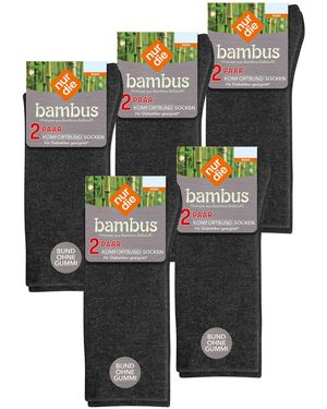 Nur die Freizeitsocken Komfortbund Socken Viskose Socken Strumpf Strümpfe Für Herren - Schwarz