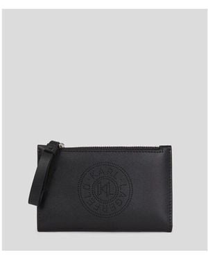 Karl Lagerfeld Circle Slim Bifold Tarjetero Für Damen - Weiß
