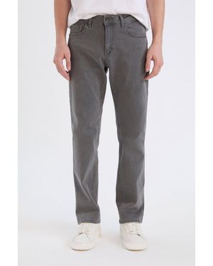 Defacto Sergioregular Fit Molded Pipe Leg Jeanshose Für Herren - Grau