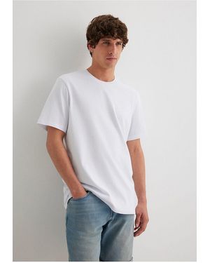 Mavi Weißes T-Shirt Aus Bio-Baumwolle, Reguläre Passform -620 Für Herren