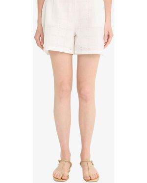 Defacto Regular Fit Gerade Bein Brode Shorts Für Damen - Weiß