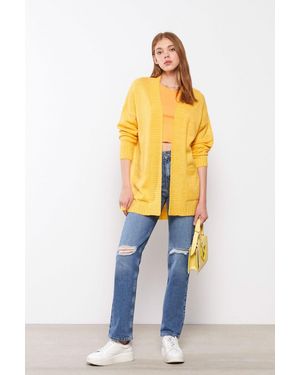 LC Waikiki Strickjacke /Mädchen Für Damen - Gelb