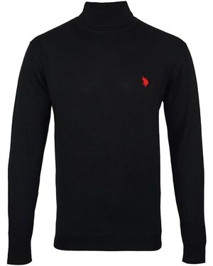 U.S. POLO ASSN. Pullover Rollkragenshirt Langarm Rundhalsausschnitt Für Herren - Blau