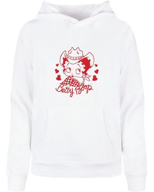 Merchcode Betty Boop Country Girl Basic Kapuzenpullover Für Damen - Weiß