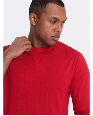 Ombre Basic Longsleeve Mit Rundhalsausschnitt V5 Xl Für Herren - Rot