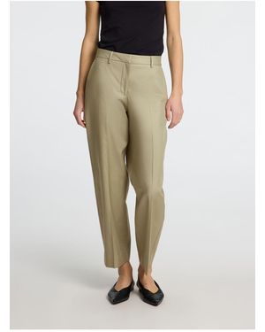 SELECTED Barrel Fit Hosen Mid Waist Für Damen - Grau