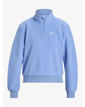 Roxy Half Zip Fleece – Active Collection, Warm Fabric Für Damen - Blau