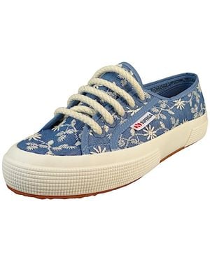 Superga Low Sneaker 2750 Sangallo Low Top S2151Sw A0F Indaco-Favorio Textil Für Damen - Blau