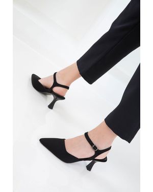 Soho Klassische Schuhe Mit Absatz Aus Schwarzem Wildleder Für Damen