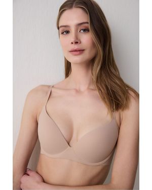 Penti Gerippter Lifting Bonding Bh Für Damen - Natur