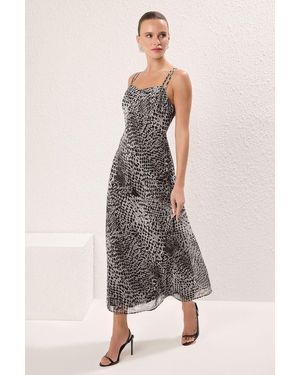 Trendyol Schwarzes Ethnisches Maxi-Webkleid Für Damen