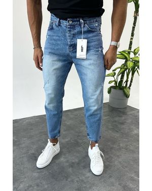 MADZEYMODA Zerrissene Boyfriendjeans - Blau