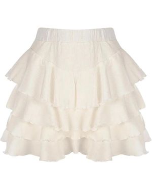 La Querta Mykonos Weißer Rock Plq002 Für Damen - Natur