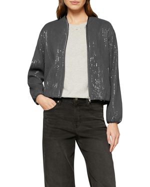 S.oliver College-Jacke, Pailletten, Entspannte Passform Für Damen - Schwarz