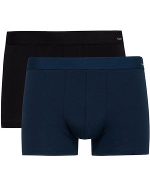 CALIDA Boxershorts, 2Er Pack Cotton Code, Elastikbund, Activity Cotton Für Herren - Blau
