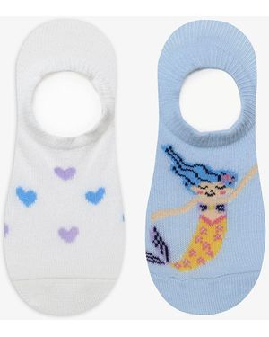 Penti Mädchen Meerjung Liebe 2 Stück Babet Socken Für Damen - Blau