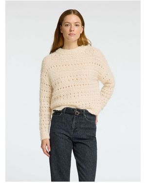 SELECTED Pullover Häkel-Look Für Damen - Blau