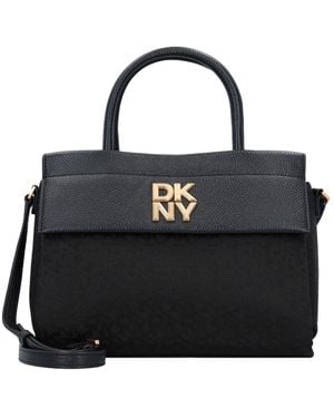 DKNY Rosa Schultertasche 27,5 Cm Für Damen - Schwarz