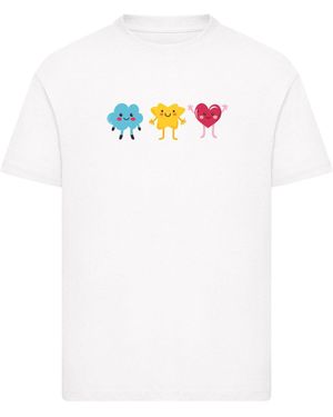 Merchcode Kids Cute Crew Basic T-Shirt Für Herren - Weiß