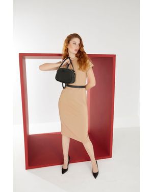 Pierre Cardin Neue Umhängetasche Mit Schwarzem Aufdruck Für Damen - Rot