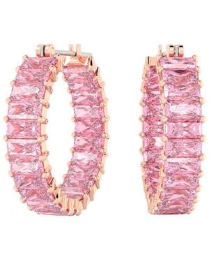 Swarovski Matrix Roségoldfarbene Ohrringe 5657726 Für Damen - Pink