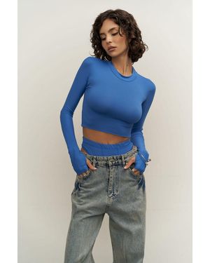 MAİ COLLECTİON Biance Crop Für Damen - Blau