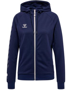 Hummel Hmlmove Grid Cot. Zip Hoodie Für Damen - Blau