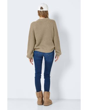 Noisy May Narik-Strickjacke Pc100 Für Damen - Natur