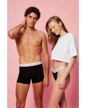 Trendyol 3-Teiliges Paar-Boxer-Set Aus Flexibler Baumwolle – Mehrfarbiges Und Teddybär-Muster, Elastisch, Für Herren - Rot