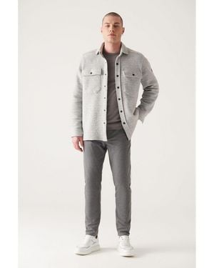 AVVA Anthrazitfarbene Chino-Hose A22Y3031 Für Herren - Grau