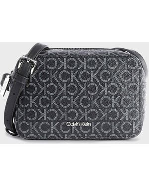 Calvin Klein Schwarze Umhängetasche – Verstellbarer Riemen, Stilvolles Design Für Damen - Grau