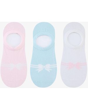 Penti Softy Bowtie 3Er-Pack-Rosa Sneaker-Socken Für Damen - Blau