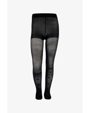 Penti Hübsche Schwarze Strumpfhose Mit Fliege Und Streifen Für Damen