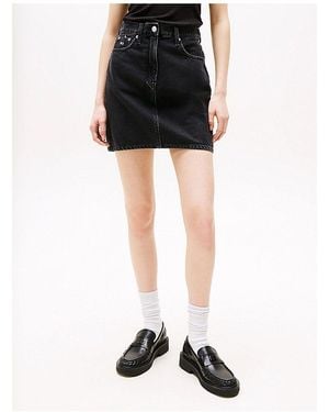 Tommy Hilfiger Mom Skirt Bi8080 Für Damen - Schwarz