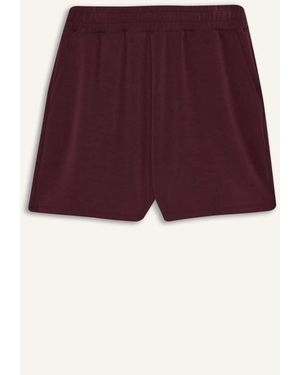 Defacto Fit Standard Fit Sportsman Kurze Bein Modal Shorts Für Damen - Rot