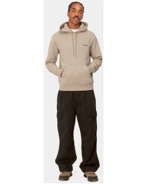 Carhartt Kapuzen-Sweatshirt Mit Script-Stickerei - Natur