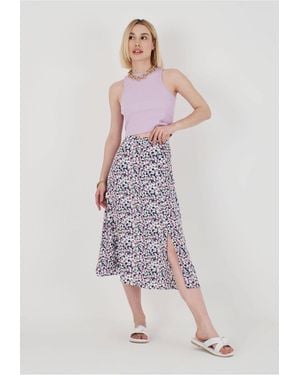 Herita Midirock Mit Schlitz Und Hoher Taille Für Damen - Pink