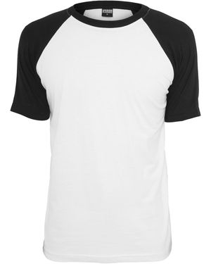 Urban Classics Raglan-Kontrast-T-Shirt Für Herren - Weiß