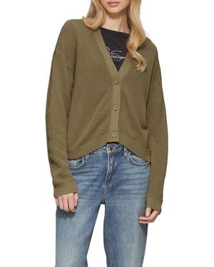 Qs By S.oliver Cardigan Mit Strukturiertem Muster Und Knöpfen Für Damen - Blau