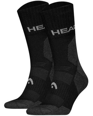 Head Wandersocken, 2Er Pack Hiking All Climates Crew, Sportsocken, Logo - Schwarz
