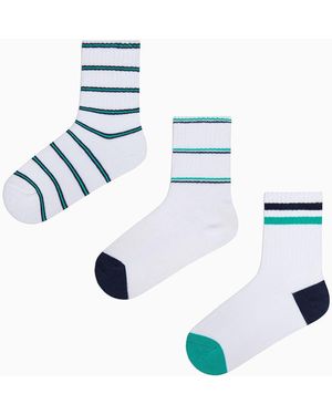 Penti New Lines 3-Teilige Tennissocken Für Jungen Für Herren - Weiß