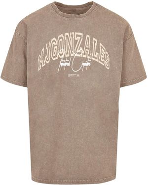 MJ Gonzales International X Acid Washed Heavy Oversized Tee Für Herren - Natur