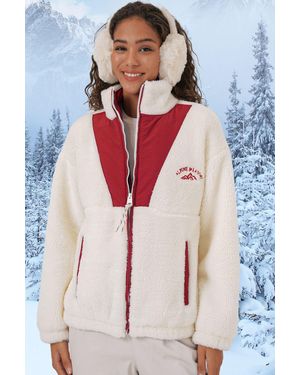Bigdart 5194 Plüschjacke Mit Reißverschluss – Weinrot Für Damen