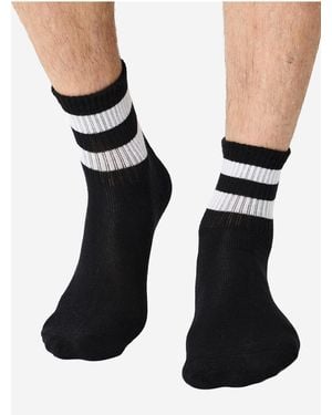 Nur die Sportsocken Short Track Tennis-Socken Freizeit Classic Für Herren - Schwarz